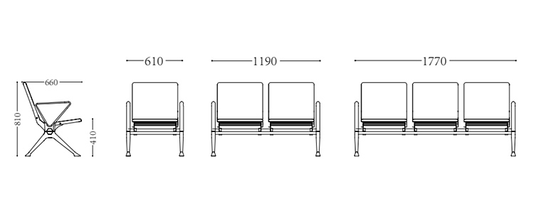 PU機場椅/等候椅/排椅-SJ9073(圖2) undefined