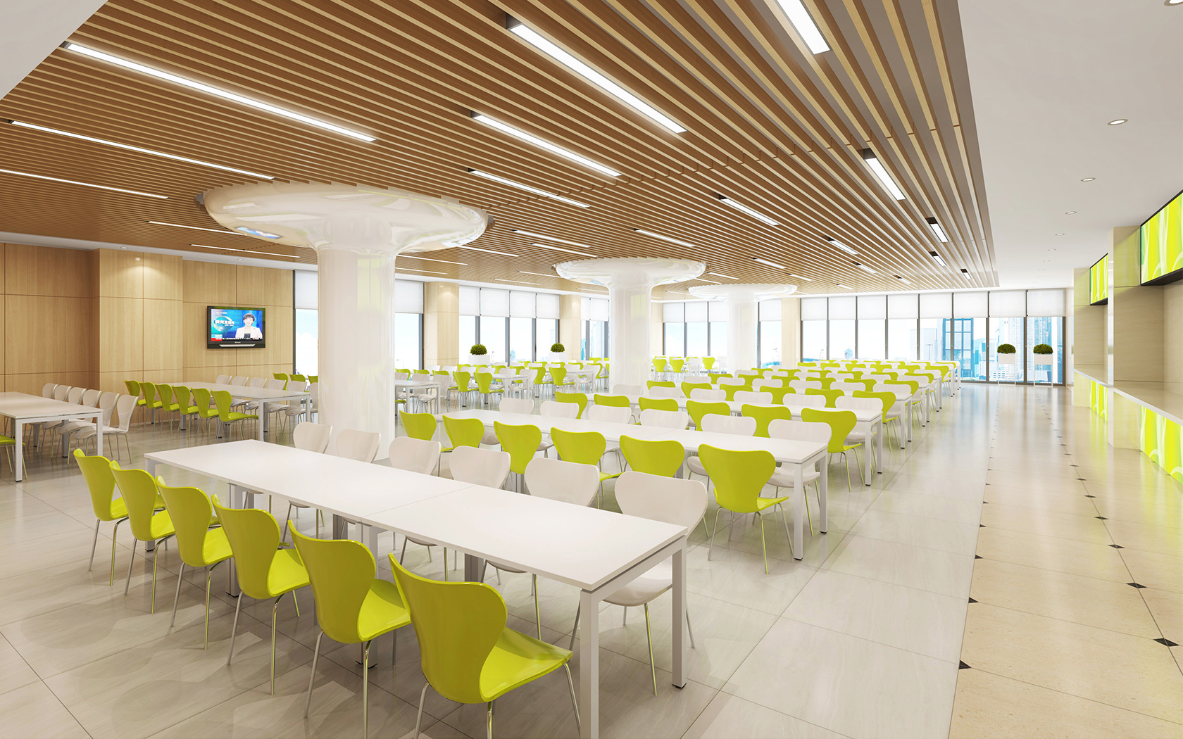 飯?zhí)眉揖?><p> 1.優(yōu)雅設計提升舒適感</p><p> 家具的設計直接影響著學生的用餐氛圍。現代、簡約的設計風格可以提升視覺愉悅感，而符合人體工學的座椅和桌子則保障舒適度。舒適的用餐環(huán)境能夠有效緩解學生的疲勞，讓用餐成為一天中放松的時刻。</p><p> 2.靈活布局支持社交互動</p><p> 靈活可調的家具布局能夠促進學生間的互動和交流。長桌和開放式座位安排為小組討論和社交活動提供了便利，同時單獨的小桌設置也適合希望獨處的學生。這樣的多樣化布局可以滿足不同需求，從而提升學生的用餐體驗。</p><p> 3.耐用材料保障安全衛(wèi)生</p><p> 飯?zhí)眉揖呤褂媚陀们乙子谇鍧嵉牟牧希軌虼_保安全衛(wèi)生的用餐環(huán)境。不易損壞和抗菌的材料不僅降低了維護成本，還能有效防止細菌滋生，保障學生健康。</p><p> 4.趣味設計營造愉悅氛圍</p><p> 運用色彩豐富、造型新穎的家具設計，可以有效營造輕松愉悅的用餐氛圍。趣味性的設計能夠激發(fā)學生的創(chuàng)造力和想象力，讓用餐空間更加吸引人，成為學生們喜歡停留的地方。</p><p> 5.科技融入提升便捷性</p><p> 現代化的飯?zhí)眉揖哌€可以結合科技元素，如內置充電插座、無線網絡或智能點餐系統(tǒng)，這些設計可以極大地提升學生的用餐便捷性，使飯?zhí)眉揖卟粌H僅是提供用餐的設施，更成為日常學習生活的一部分。</p><p> 結論</p><p> 學校飯?zhí)眉揖叩脑O計和配置，直接影響學生的用餐體驗。通過精心設計的家具，學?？梢詾閷W生提供一個舒適、安全和充滿活力的用餐環(huán)境。這不僅有助于學生的身心健康，也提升了他們的整體學習體驗。合理的家具配置是學校提高教育服務質量，營造良好學習氛圍的一項重要舉措。</p> 		</div>
		<div   id=